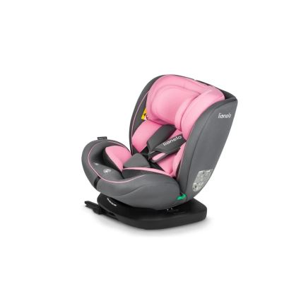 Lionelo - Silla para coche BASTIAAN i-Tamaño 40-150 cm gris/rosa