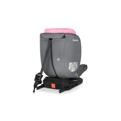 Lionelo - Silla para coche BASTIAAN i-Tamaño 40-150 cm gris/rosa