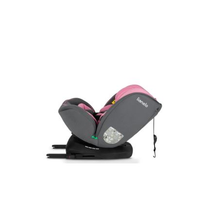 Lionelo - Silla para coche BASTIAAN i-Tamaño 40-150 cm gris/rosa