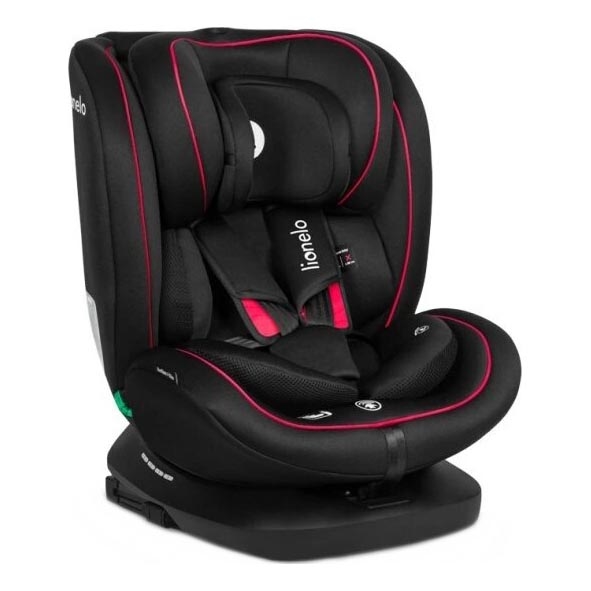 Lionelo - Silla para coche BASTIAAN i-Tamaño 40-150 cm negro/rojo