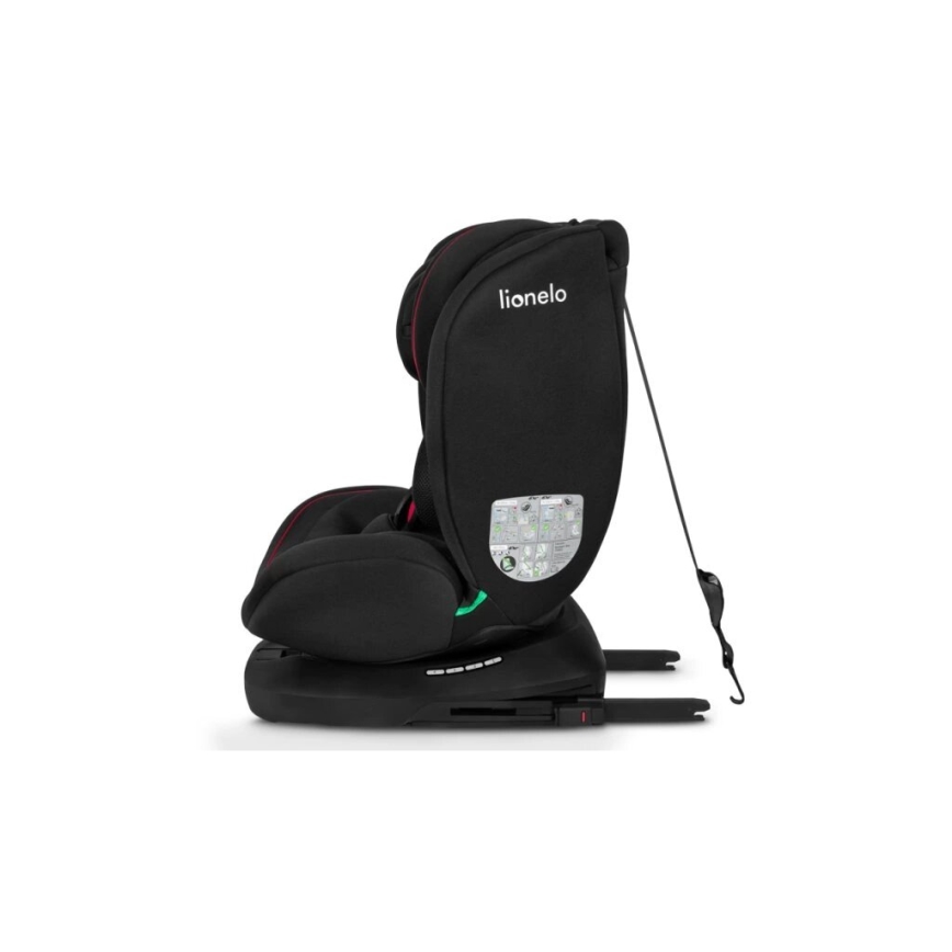 Lionelo - Silla para coche BASTIAAN i-Tamaño 40-150 cm negro/rojo