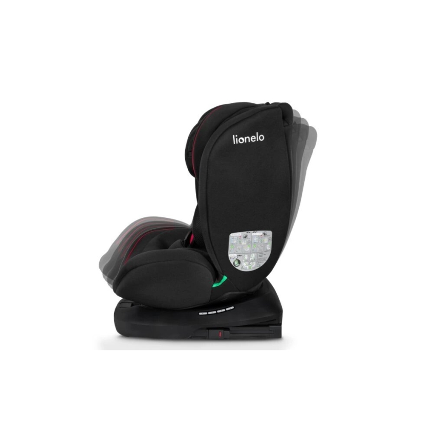 Lionelo - Silla para coche BASTIAAN i-Tamaño 40-150 cm negro/rojo