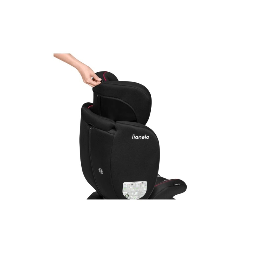 Lionelo - Silla para coche BASTIAAN i-Tamaño 40-150 cm negro/rojo