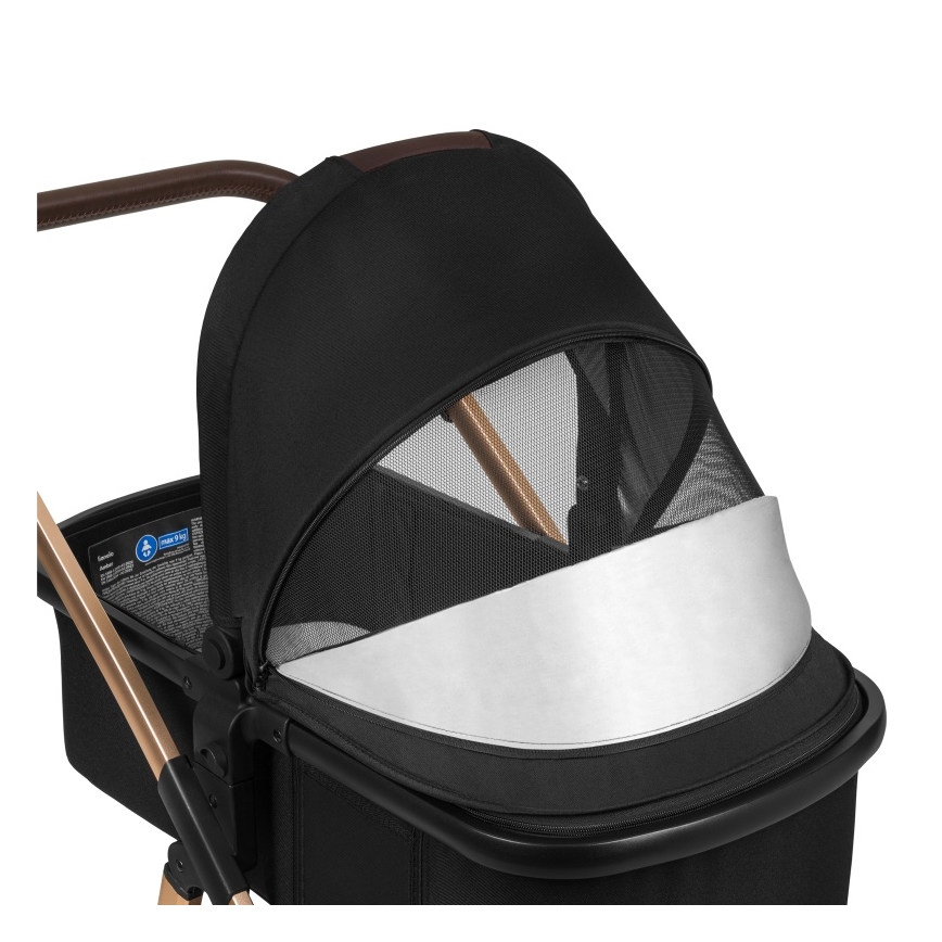 Lionelo - Sistema de viaje 3 en 1 AMBER Negro Ónix