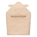 Lionelo - Toalla de muselina con capucha para bebé Beige Cappuccino