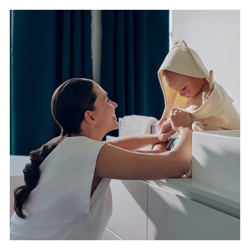 Lionelo - Toalla infantil con capucha de muselina Beige Capuchino