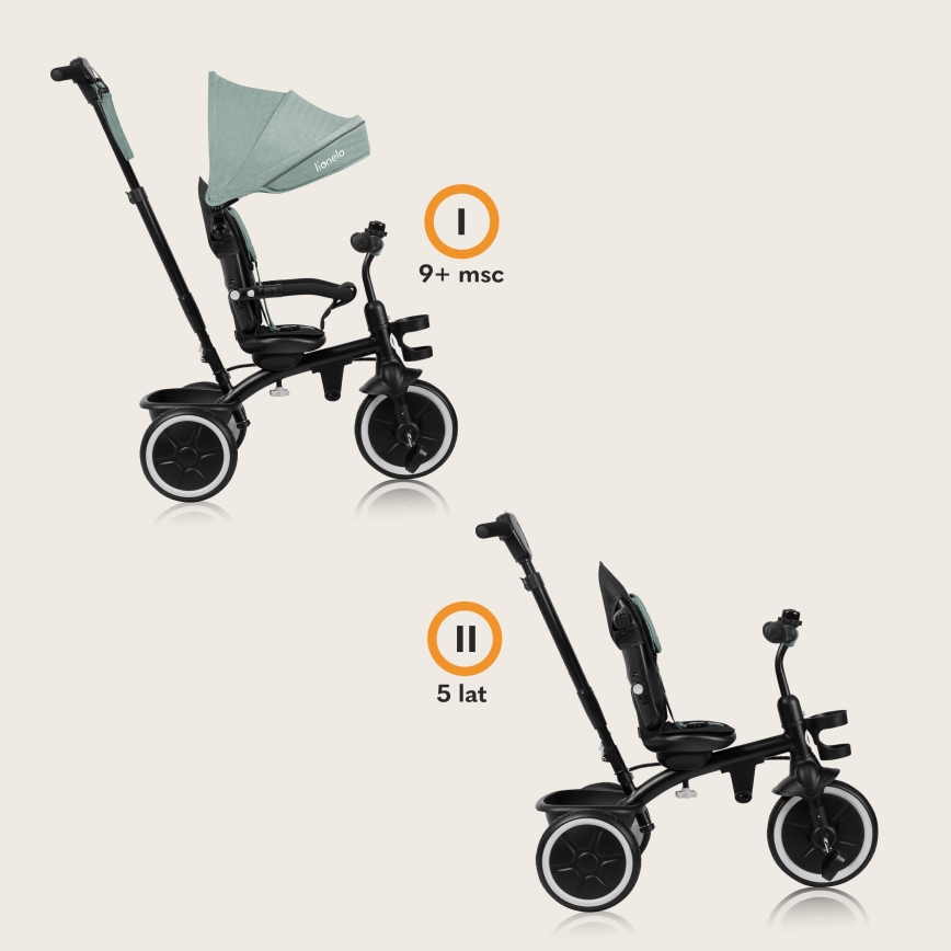 Lionelo - Triciclo infantil BERRY Green Forest