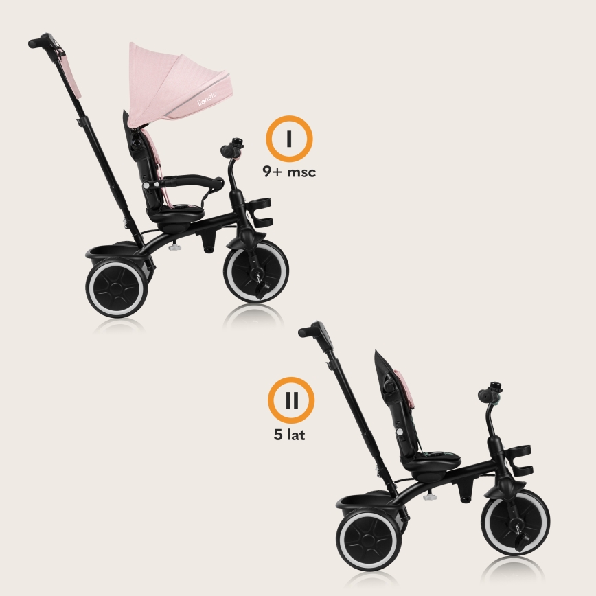 Lionelo - Triciclo infantil BERRY Pink Rose