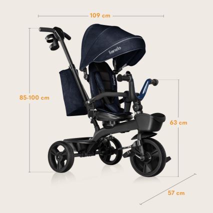 Lionelo - Triciclo infantil KORI Azul Marino