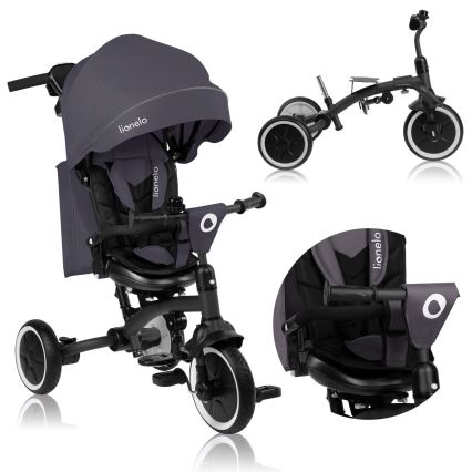 Lionelo - Triciclo infantil TRIS PLUS Grey Stone