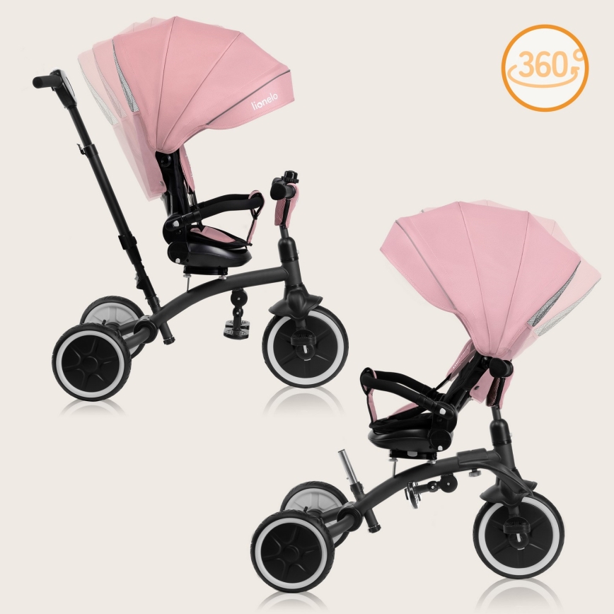 Lionelo - Triciclo infantil TRIS PLUS Rosa