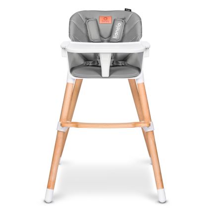 Lionelo - Trona 2 en 1 para niños KOEN Grey Stone