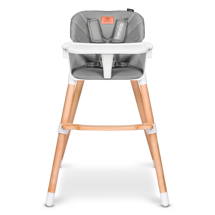 Lionelo - Trona 2 en 1 para niños KOEN Grey Stone