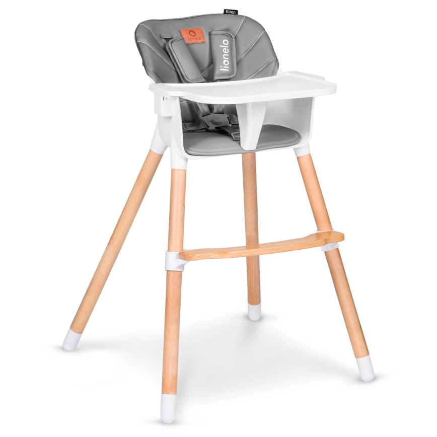 Lionelo - Trona 2 en 1 para niños KOEN Grey Stone