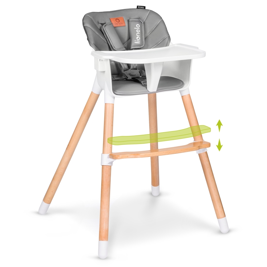Lionelo - Trona 2 en 1 para niños KOEN Grey Stone