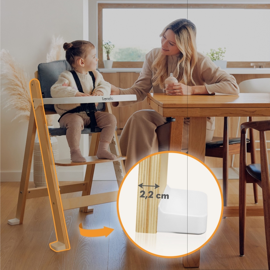 Lionelo - Trona 3 en 1 para niños FLORIS Blanco Natural