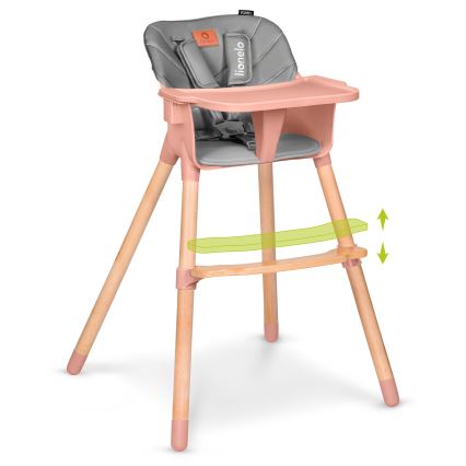 Lionelo - Trona infantil 2 en 1 KOEN Pink Rose