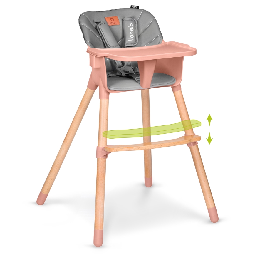 Lionelo - Trona infantil 2 en 1 KOEN Pink Rose
