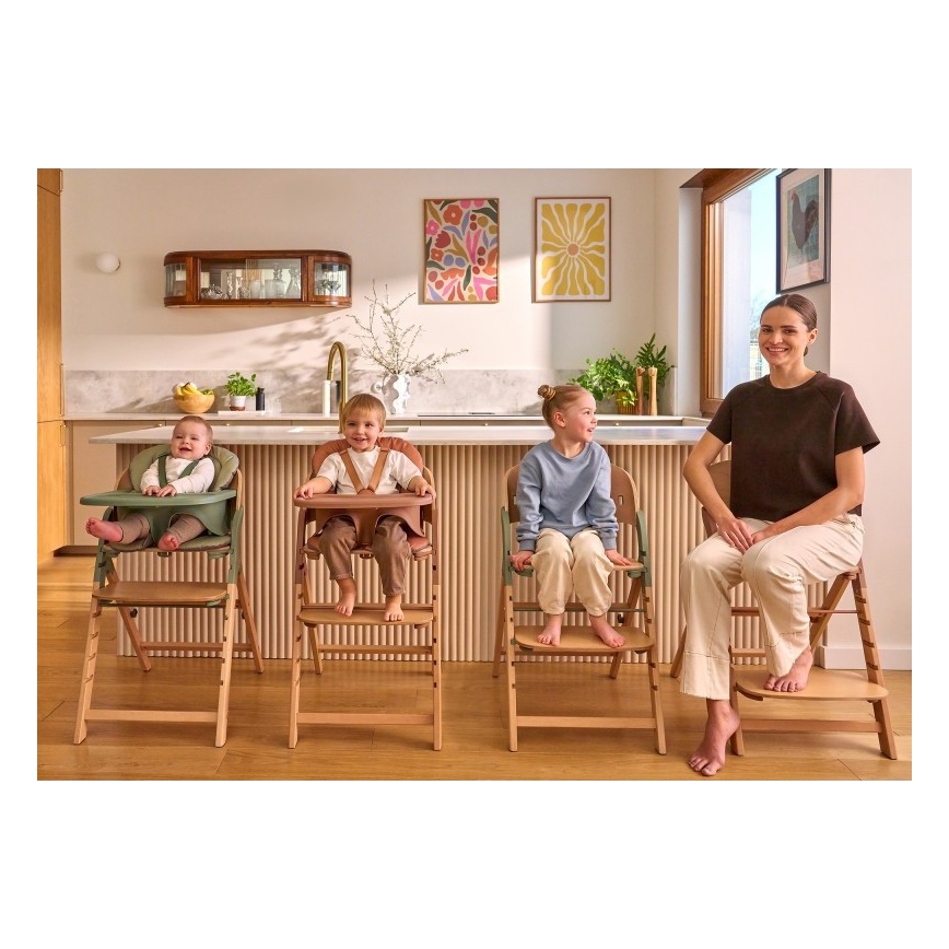 Lionelo - Trona infantil 3 en 1 MEGAN Gris Madera