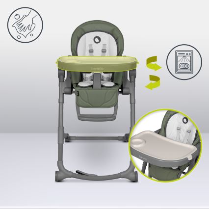Lionelo - Trona infantil CORA PLUS Verde oliva