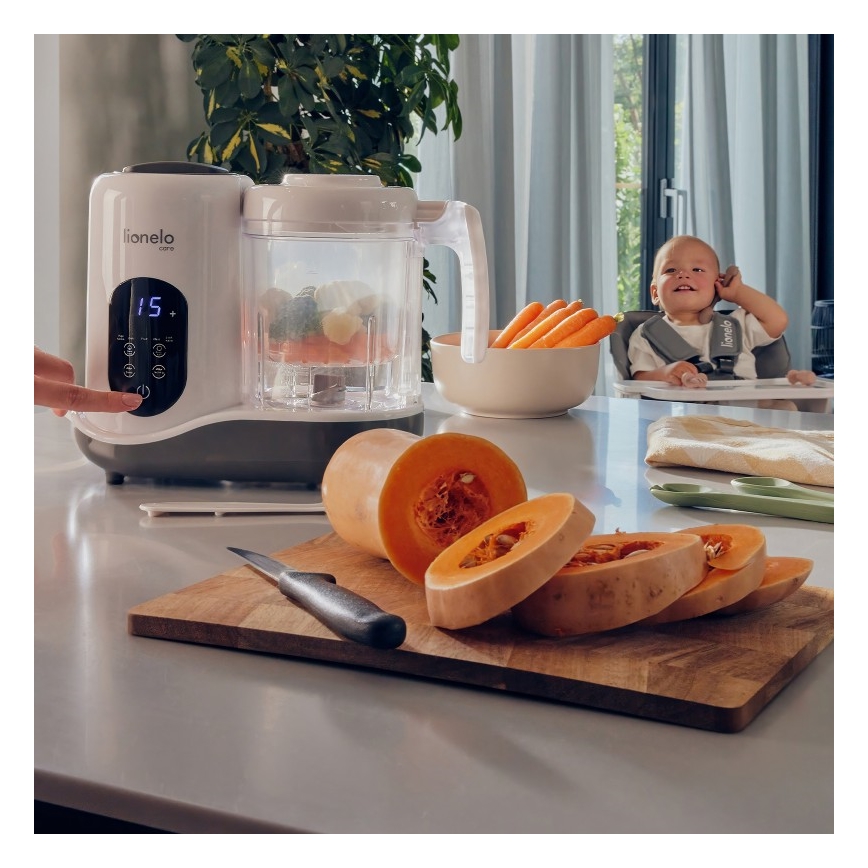 Lionelo - Vaporizador 5 en 1 BABYMENU 110W/230V blanco/gris