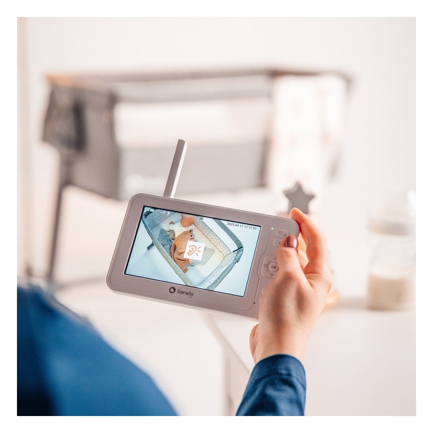 Lionelo - Vigilabebés con monitor BABYLINE 6.2 5V 3600 mAh