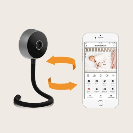 Lionelo - Vigilabebés inteligente BABYLINE SMART con Wi‑Fi, negro