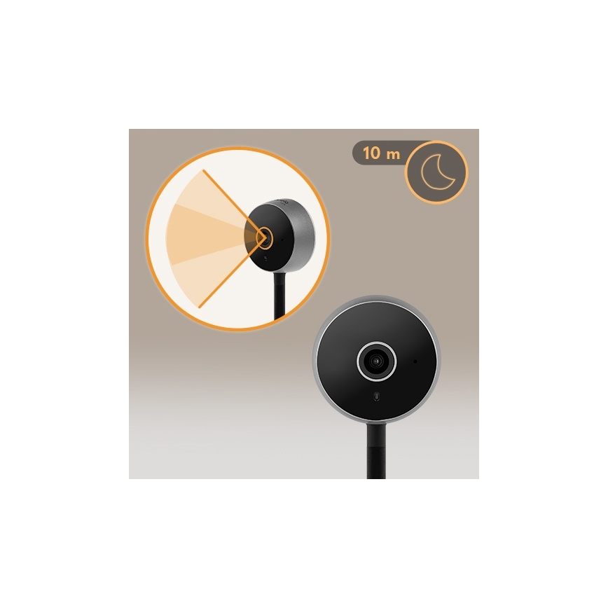 Lionelo - Vigilabebés inteligente BABYLINE SMART con Wi‑Fi, negro