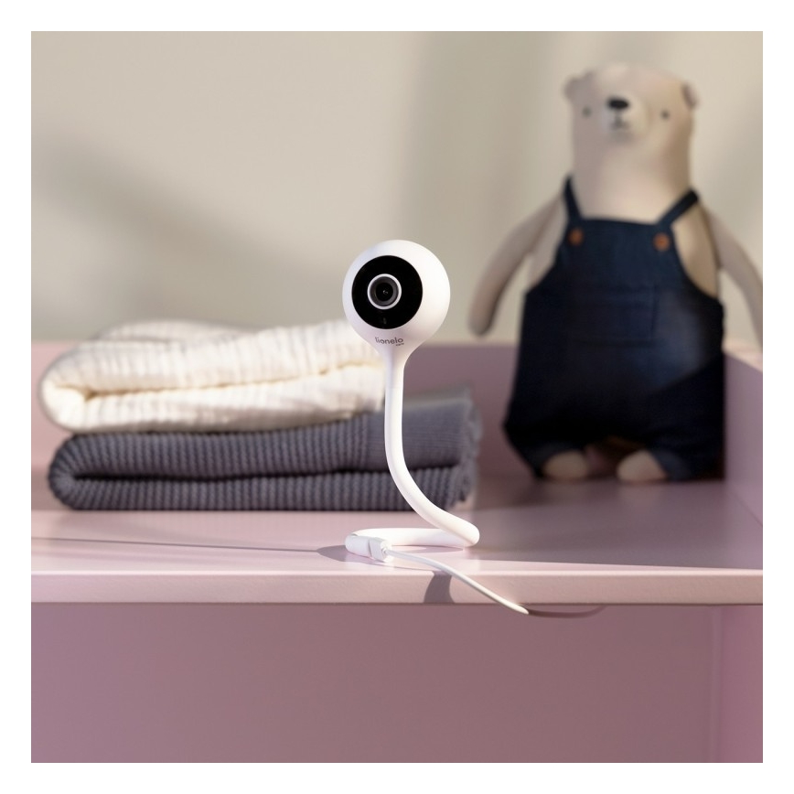 Lionelo - Vigilabebés inteligente BABYLINE SMART Wi-Fi Blanco