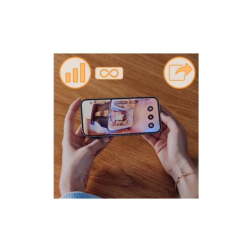 Lionelo - Vigilabebés recargable BABYLINE GO 5V 2600 mAh