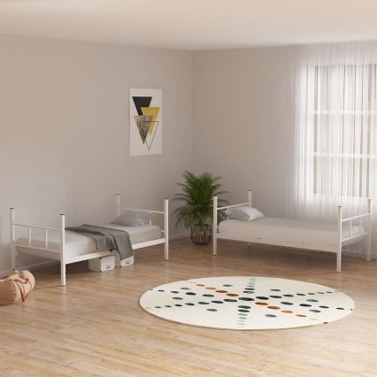 Litera metálica MAVEN 90x200 cm, blanca, capacidad 2x100 kg
