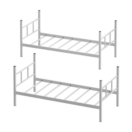 Litera metálica MAVEN 90x200 cm, blanca, capacidad 2x100 kg