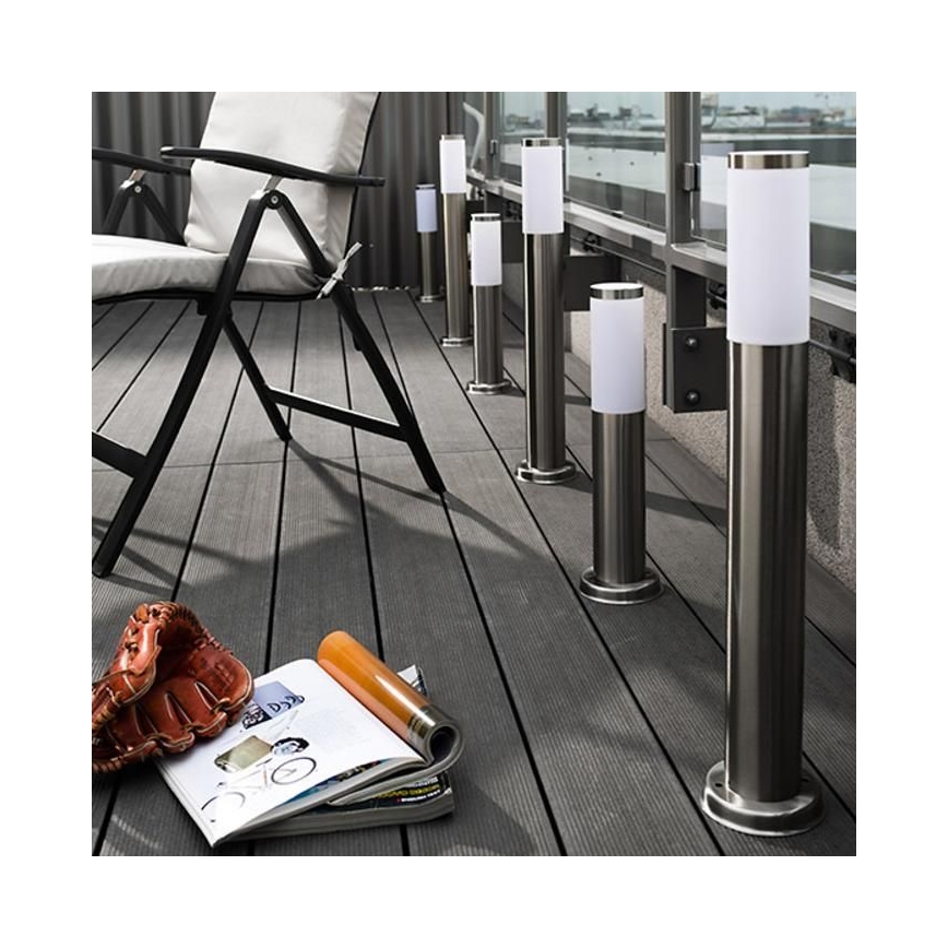 Lámpara exterior regulable LED RGBW LIVIA 1xE27/6,5W/230V 2700-6500K Wi-Fi 45 cm IP44 plateada