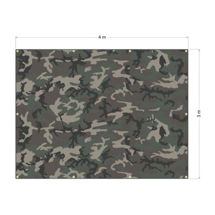Lona impermeable 3x4 m camuflaje
