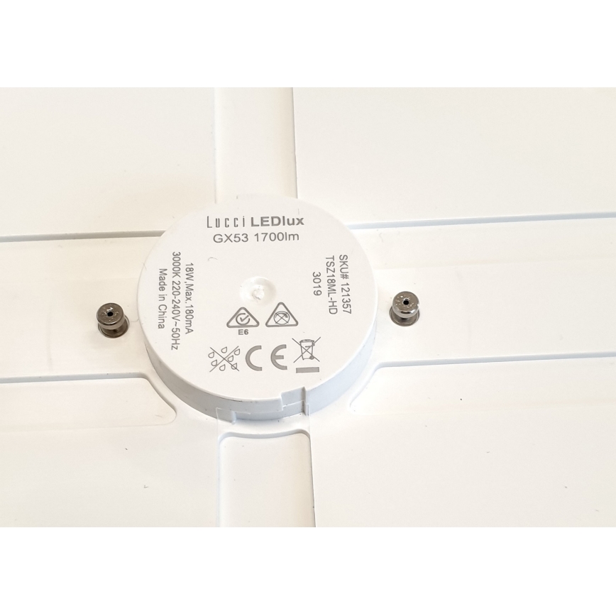 Lucci air 121357 - Lámpara de techo LED para ventilador LED/18W/230V