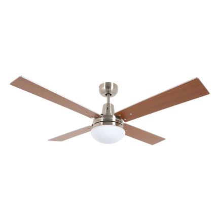 Lucci Air 210334 - Ventilador de techo AIRFUSION QUEST 1xE27/60W/230V madera/cromo mate + control remoto