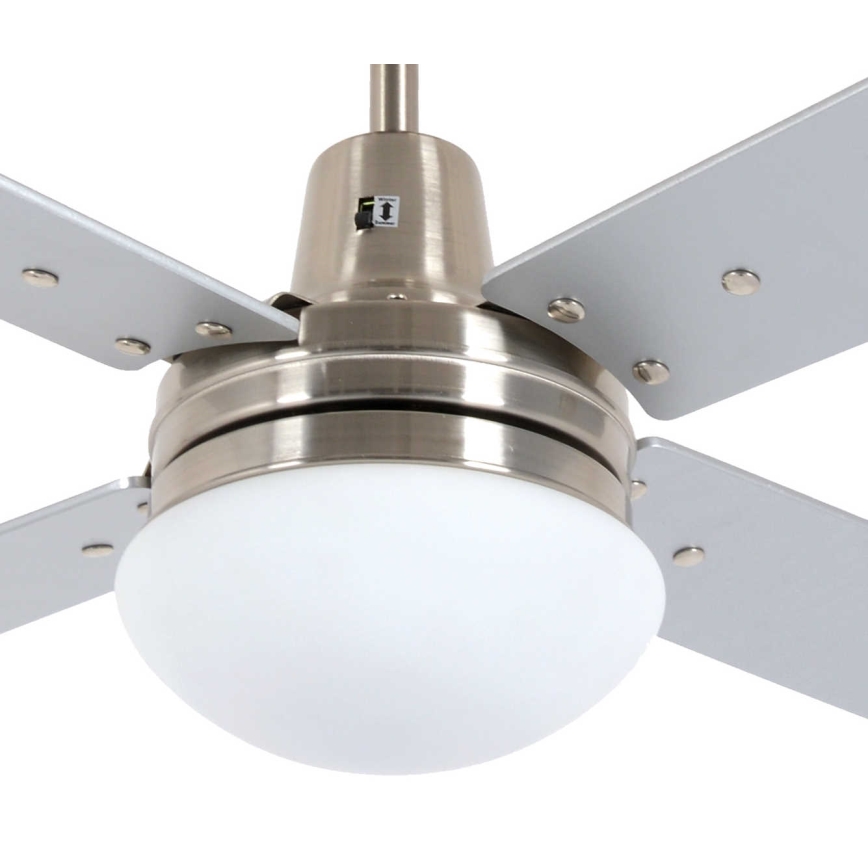 Lucci Air 210334 - Ventilador de techo AIRFUSION QUEST 1xE27/60W/230V madera/cromo mate + control remoto