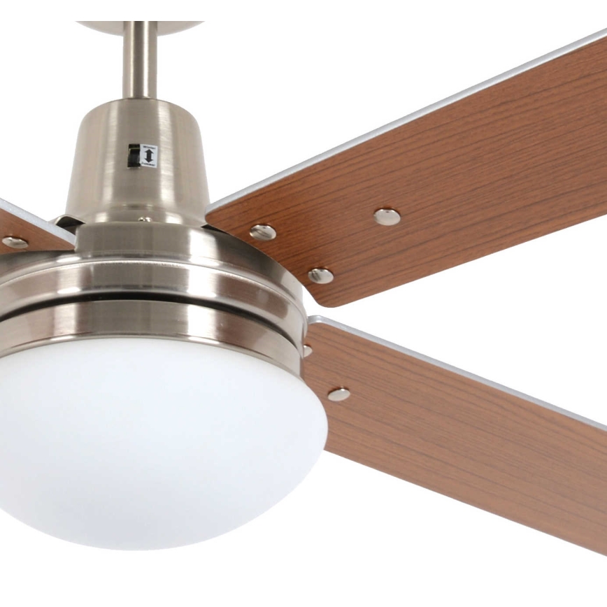 Lucci Air 210334 - Ventilador de techo AIRFUSION QUEST 1xE27/60W/230V madera/cromo mate + control remoto