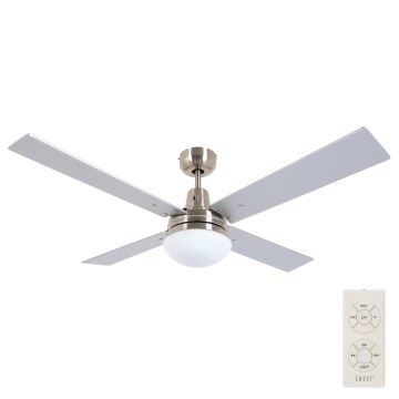 Lucci Air 210334 - Ventilador de techo AIRFUSION QUEST 1xE27/60W/230V madera/cromo mate + control remoto