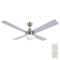 Lucci Air 210334 - Ventilador de techo AIRFUSION QUEST 1xE27/60W/230V madera/cromo mate + mando a distancia