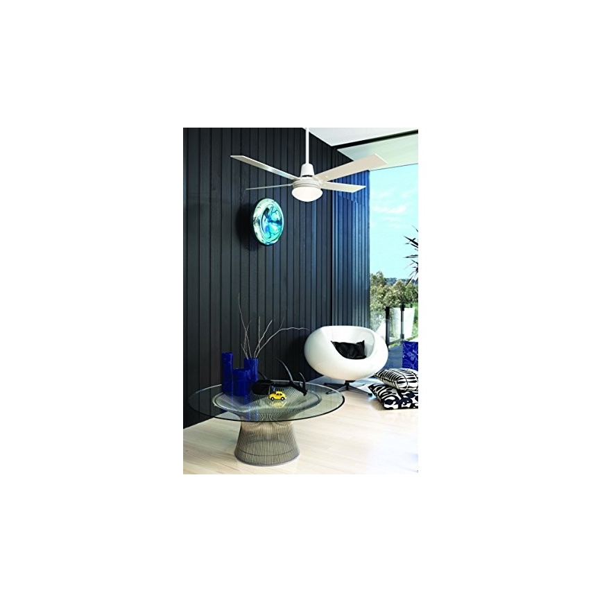Lucci Air 210339 - Ventilador de techo AIRFUSION QUEST 1xE27/60W/230V blanco/madera + mando a distancia