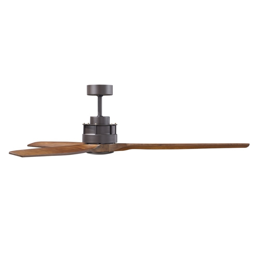 Lucci air 210507 - Ventilador de techo AIRFUSION AKMANI paulownia/negro + mando a distancia
