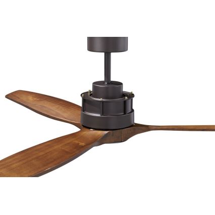 Lucci air 210507 - Ventilador de techo AIRFUSION AKMANI paulownia/negro + mando a distancia