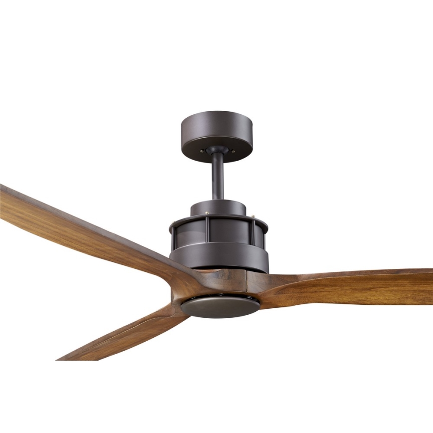 Lucci air 210507 - Ventilador de techo AIRFUSION AKMANI paulownia/negro + mando a distancia