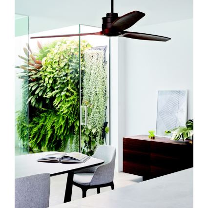 Lucci air 210507 - Ventilador de techo AIRFUSION AKMANI paulownia/negro + mando a distancia