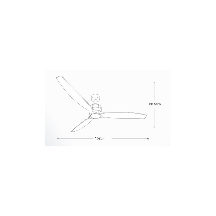 Lucci air 210508 - Ventilador de techo AIRFUSION AKMANI paulownia/negro + control remoto