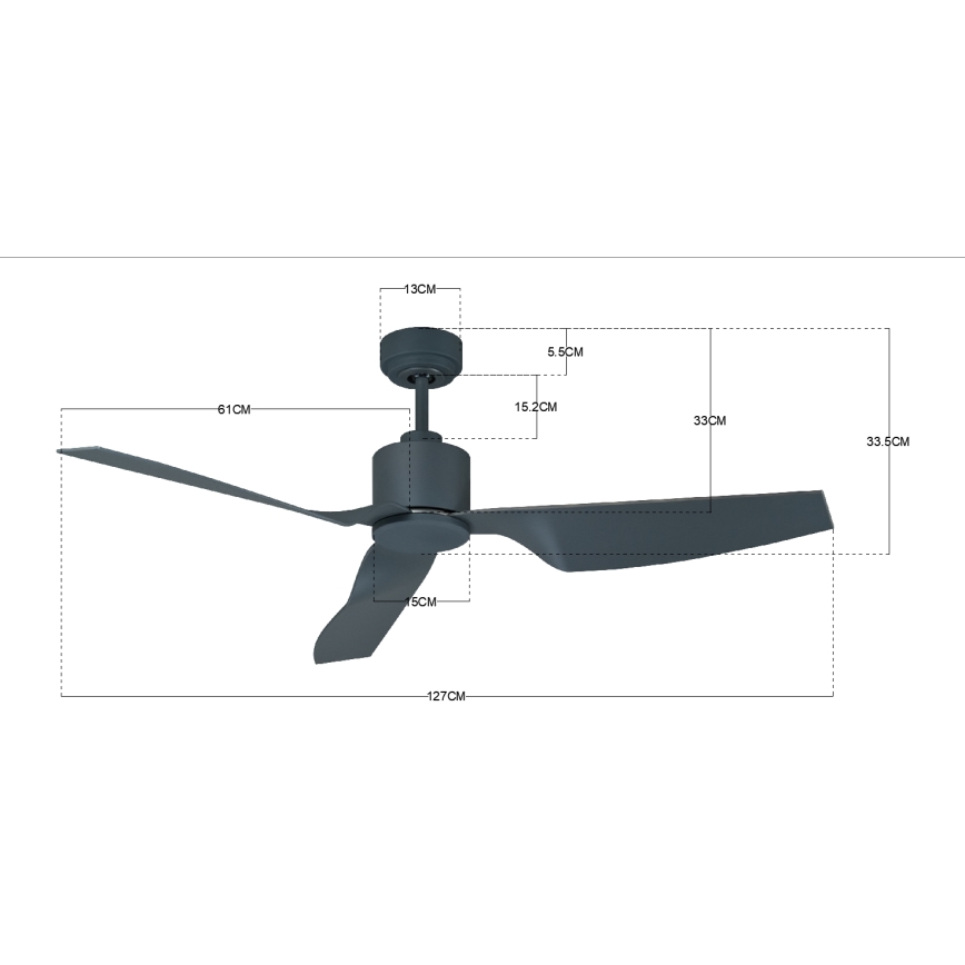 Lucci Air 210527 - Ventilador de techo AIRFUSION CLIMATE II negro + control remoto