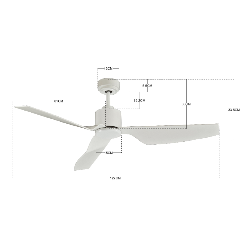 Lucci Air 210528 - Ventilador de techo AIRFUSION CLIMATE II blanco + mando a distancia