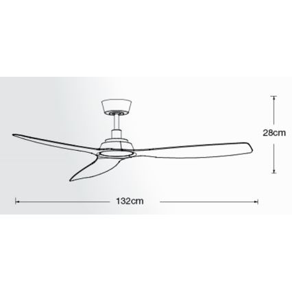 Lucci Air 210650 - Ventilador de techo MOTO blanco + mando a distancia