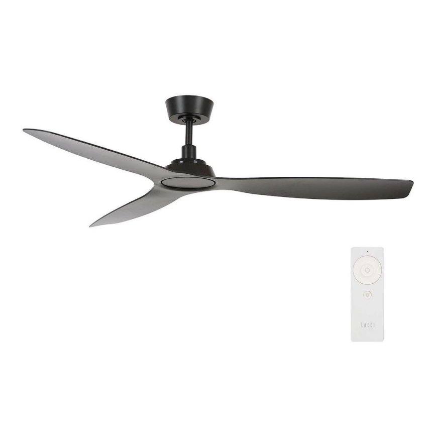 Lucci Air 210651 - Ventilador de techo MOTO negro + mando a distancia
